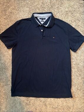 Tommy Hilfiger Navy Blue Short-Sleeve Polo
